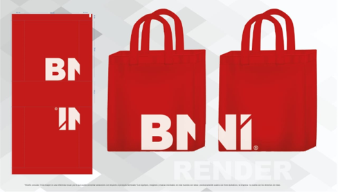 [Promocional ] BOLSAS ECOLOGICAS BNI ROJA